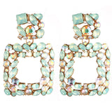 Female Trendy Luxury Big Crystal Earrings Fashion Jewelry Accessories