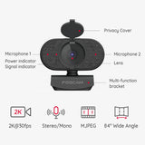 Webcam 2K Mini Streamcam Webcam for Smart TV With Cover and Stand