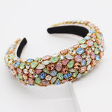 Baroque Hand Made Pearl Beading Gemstone Headband for Women