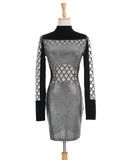 Metallic Silver Dress