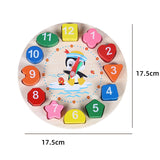 Montessori Graphic Wooden Animal Shape Puzzles for Kids Education