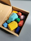 Wooden Rainbow Stacking Balance Stones for Kids Educations