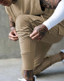 NS040 Gym Cloth Wear Trouser for Men 3D Pocket Cargo Pants Men Sport Bottoms Men's Pants & Trousers