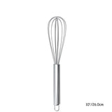 LMETJMA 8" 10" 12" Egg Whisk Stainless Steel Egg Whisk Kitchen Wire