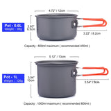 Widesea Portable Outdoor Cookware Set for Camping