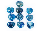 Valentines Gift Blue Agate Decorative Hearts- Sold Per Piece