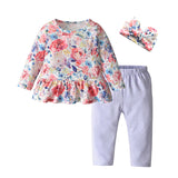 Toddler Girls Cute Casual Floral Top and Pants Set