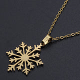 Snowflake Stainless Steel Charm Necklace for Women Dropshipping Accept OEM Order Wholesale Fashion Jewelry Necklaces