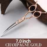 Fenice Professional Symmetrical Handle 6.5 Inch Curved Animal Grooming Scissors