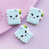 8pcs/Lot Hand Painted Kawaii Resin Mixed Mini Stationery Flatback Cabochons for Hair Bow Centers DIY Scrapbooking Decor