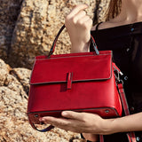 Genuine Leather Shoulder Bag Women's Bag 2021 New Fashion Oil Wax Leather Four Seasons Large Capacity Portable Tote