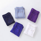 SheeCute New Spring Summer Fashion Girls Pencil Knit Imitation Denim Fabric Jeans