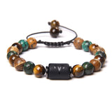 12 Constellation Bracelets Turquoise Beads Vintage Handmade Weave Black Rope
