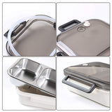 Eco Friendly Leakproof Bento Lunch Box Removable Stainless Steel Bento Lunch Box 2-Compartment Portion Control Food Container