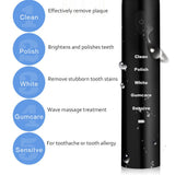 Powerful Ultrasonic Sonic Electric Toothbrush USB Charge Rechargeable