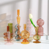 Nordic Glass Candle Holders Romantic Dinner Home Decoration