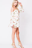OFF SHOULDER FLORAL MINI DRESS