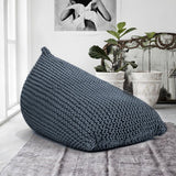 knitted BEAN BAG/ floor cushion/ footstool