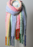 Super Soft Rainbow Large Tassel Scarf