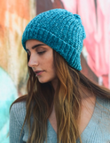 Cute Teal Chenille Beanie