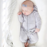 Light Grey Grip N' Go Romper - Bamboo