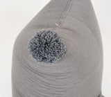 light GRAY sewn bean bag with WOOLEN BUBBLE