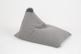 light GRAY sewn bean bag with WOOLEN BUBBLE