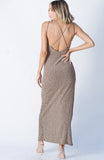 GLITTER TEXTURED MAXI DRESS