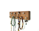 Small Jewelry Rack, Reclaimed Wood, Wall Mountable