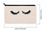 Eyelash Print Makeup Bag | Cosmetic Bag