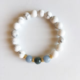 Angelite, Kyanite & White Howlite Bracelet