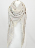 Gray Mix Plaid Lightweight City Scarf