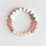 Muscovite, Rose Quartz and White Howlite Bracelet