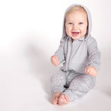 Light Grey Grip N' Go Romper - Bamboo