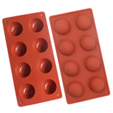 8 Semicircular Chocolate Bomb Mold Baking Sphere Silicone Mold Making