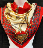 Multi Purpose Satin Scarf. (35" x 35")