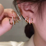 Fashion Exquisite Rhinestone Decor Ear Cuff Earring for Woman