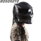 Predator Motorcycle Carbon Fiber Full Face Helmet Black High Quality Universal Iron Warrior Man Helmets DOT Safety Certification