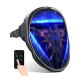 Dropshipping Night Club DIY Patterns LED Glowing Mask Scary Programmable Halloween LED Full Face Party Mask