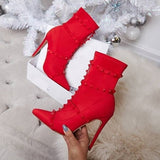 XLL 35-42 Plus Size Pointed Toe Belt Thigh High Boots