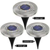 8 LED Outdoor Solar Garden Lights Waterproof In-Ground Light Solar Lamp