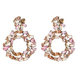 Female Trendy Luxury Big Crystal Earrings Fashion Jewelry Accessories