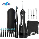 Seago Rechargeable Electric Toothbrush With Water Flosser