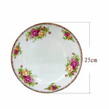 Genuine Bone China Platinum Rose Tableware Set
