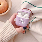 Customize for Airpods 2 Case Cute Name Initials Letter for Air Pod Silicone Luxury Cover Funda Airpods Case Earphone Accessories