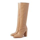 Winter New Catwalk With Pointed Toe Chunky Heel Over the Knee Boots