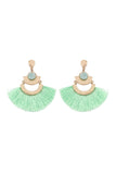 A8e2244 - Dangling Tassel Fan Drop Earrings