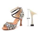 Ladingwu New Brand Dance Shoes Latin Women Leopard