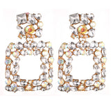 Female Trendy Luxury Big Crystal Earrings Fashion Jewelry Accessories