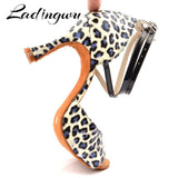 Ladingwu New Brand Dance Shoes Latin Women Leopard